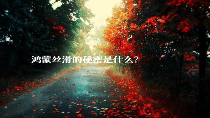 鸿蒙丝滑的秘密是什么？
