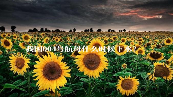 我国004号航母什么时候下水？